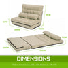 La Bella Double Seat Couch Bed Beige Sofa Gemini Leather