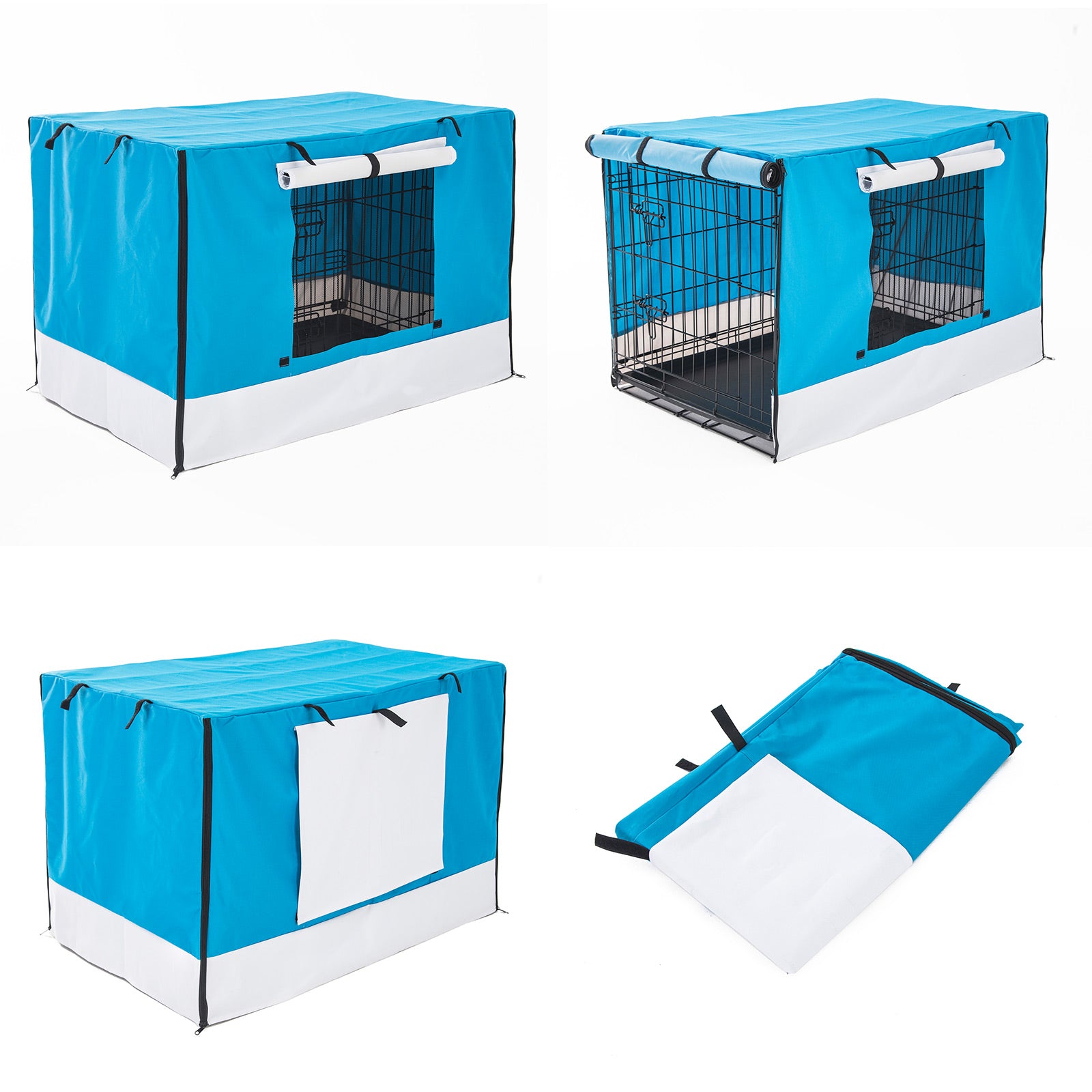 Paw Mate Blue Cage Cover Enclosure for Wire Dog Cage Crate 24in