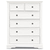 Celosia Tallboy 6 Chest of Drawers Solid Acacia Wood Bed Storage Cabinet - White