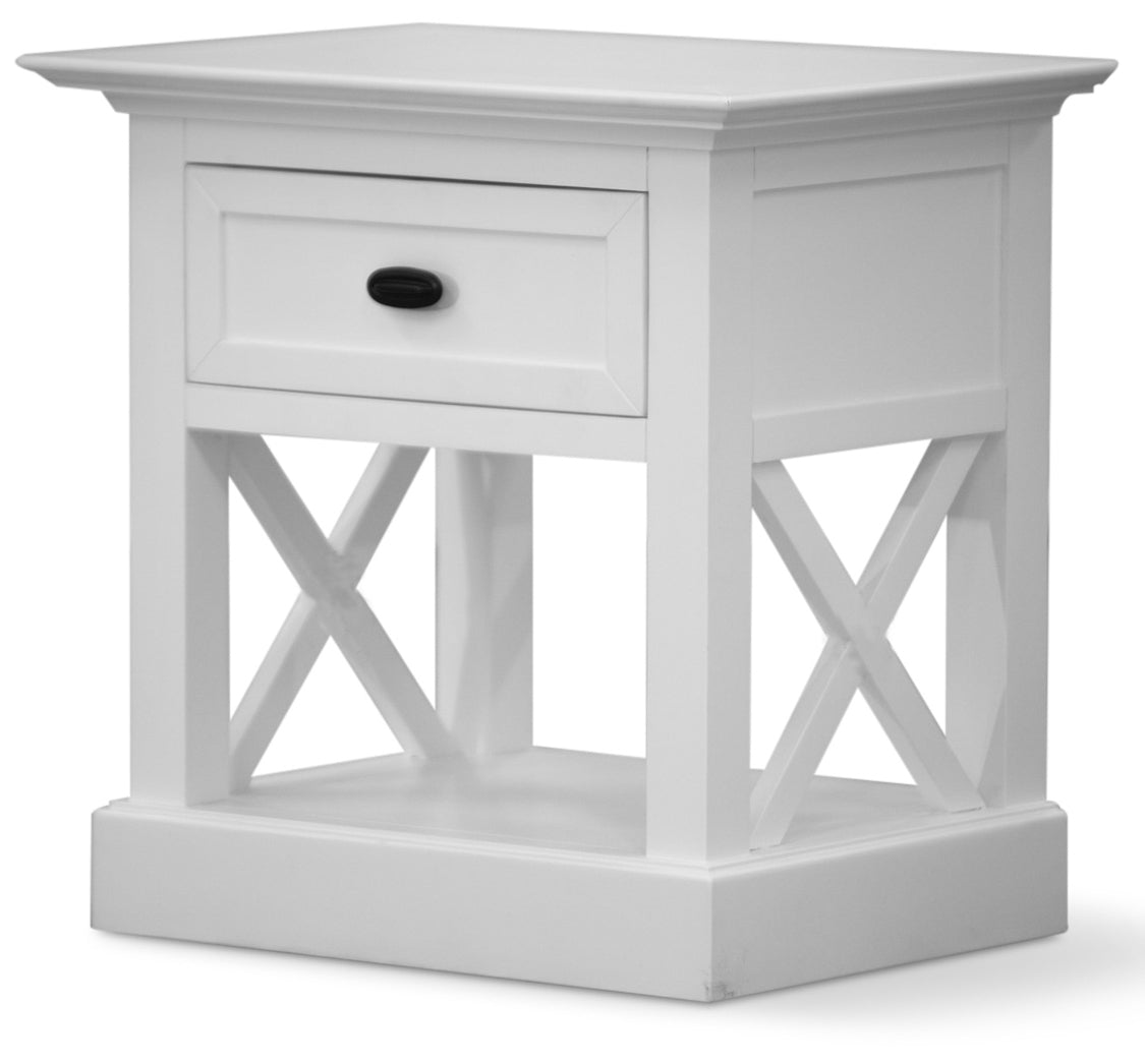 Beechworth Bedside Tables 1 Drawer Storage Cabinet Shelf Side End Table - Grey