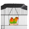 Large Portable Wire Bird Cage Birdcage  Parrot Cage Wooden Stand Pole Feeding Cup Black