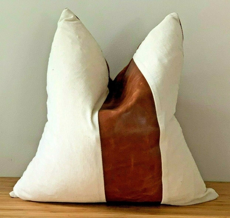 Genuine Leather Cushion Cover Pillow Cover Leather Pillow Leather Cushion Vintage Leather Tan Pillow Cover