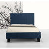 Single PU Leather Bed Frame Blue