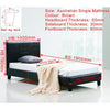 Single PU Leather Bed Frame Brown