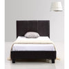 Single PU Leather Bed Frame Brown