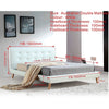 Double PU Leather Deluxe Bed Frame White