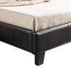 King Single PU Leather Bed Frame Brown