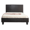 King Single PU Leather Bed Frame Brown