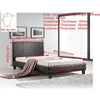 King Single PU Leather Bed Frame Brown