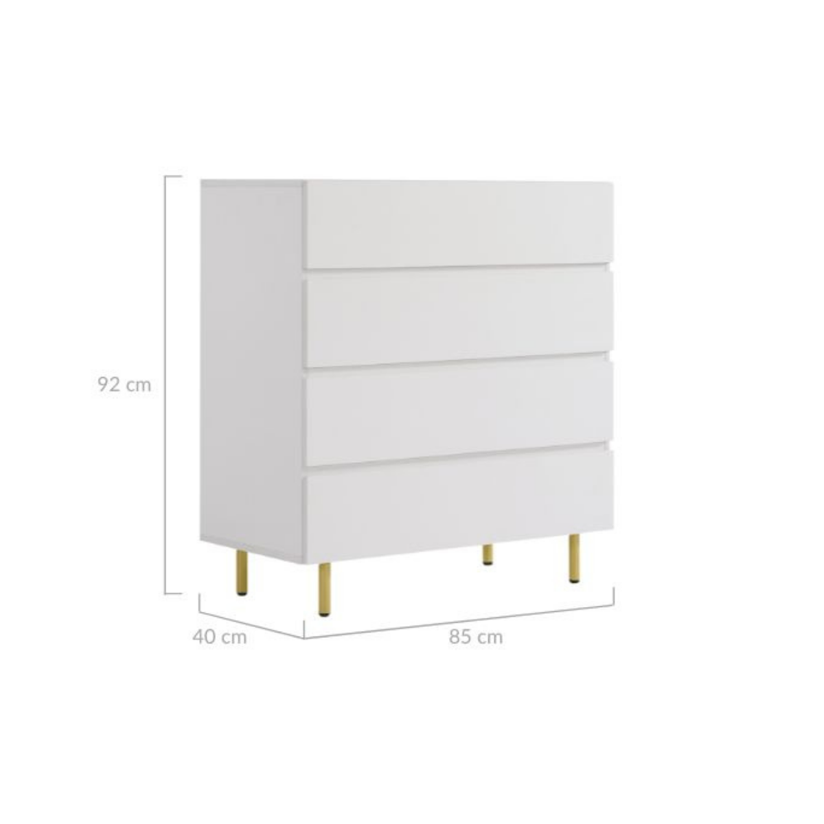 Kori White 4 Chest of Drawers