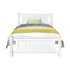 Wooden Bed Frame - White - King Single