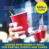 Party Central 480PCE Red Party Cups Disposable Large Rim High Quality 450ml