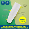 Party Central 900PCE White Paper Cups Disposable Leak Resistant 350ml