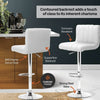 Home Master 2PCE Bar Stool White Swivel Seat Adjusting Height Stylish Modern