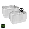 Home Master 48PCE Aluminium Deep Foil Trays Premium Quality & Strength 32cm