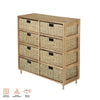 Home Master 8 Drawer Natural Seagrass Wooden Storage Chest Stylish 85cm